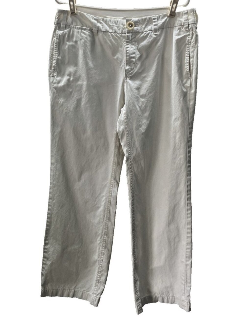 Banana Republic Heritage Wide Leg Utility Pants Khaki Tan Womens Size 12 Cotton